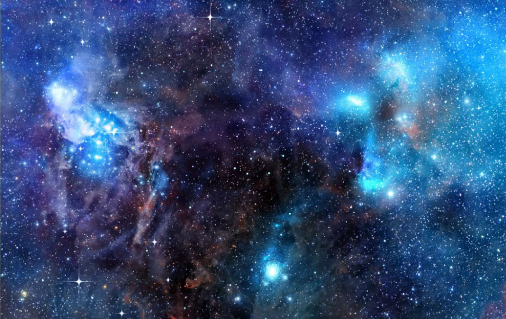Фотообои Созвездие в синих оттенках