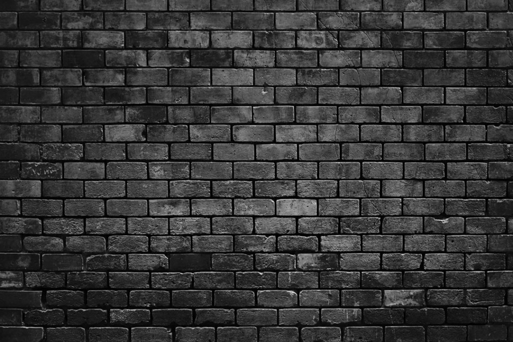 Фотообои Черная кирпичная стена