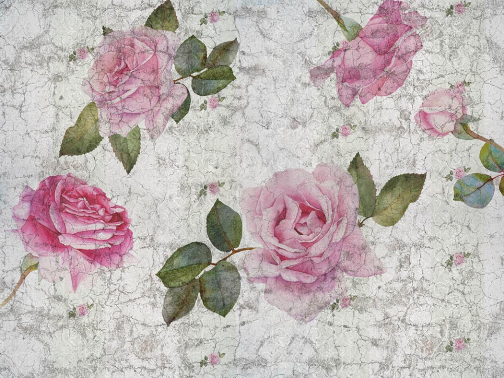 Фотообои Паттерн цветов, розовые розы