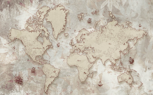 Фотообои карта мира