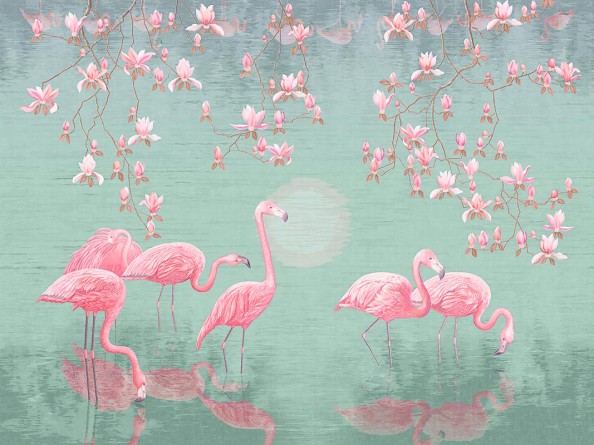 Фотообои Сказочные фламинго