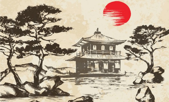 Фотообои Китай, красный месяц